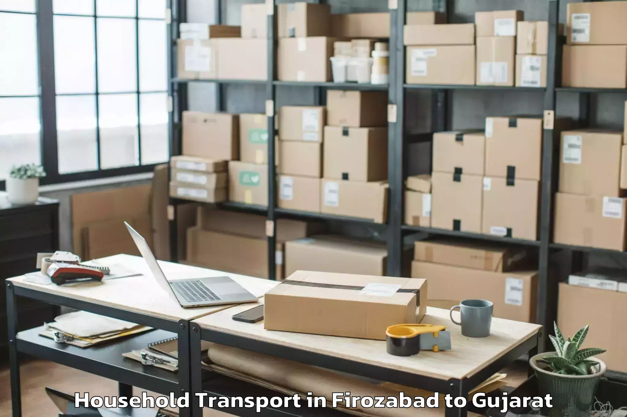 Comprehensive Firozabad to Gadhada Household Transport